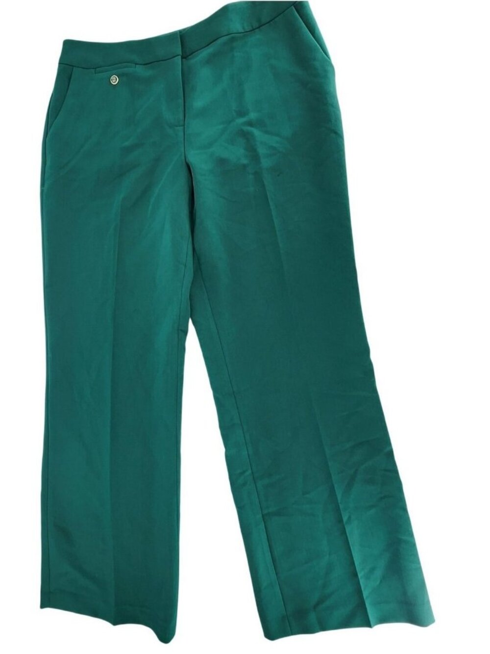Karl Lagerfeld Paris Emerald Green Wide Leg Trousers Pants MSRP $119 NEW